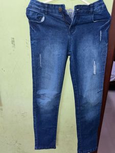 Distressed Dark Wash Jeans