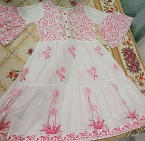 Flower Printed Frock. Size - L