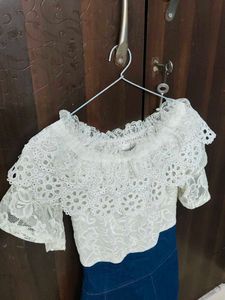 Lace &amp; Denim Dress