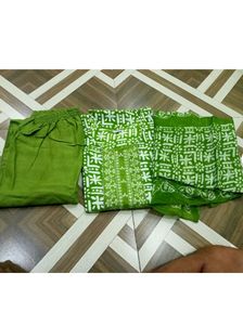 Green Printed Kurta Set