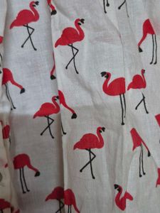 Cute Flamingo Print Frock ( Avl Sizes 2-7 Years)