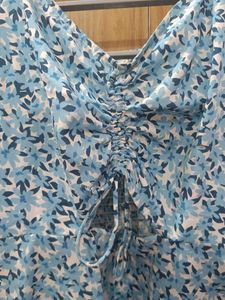 Blue Floral Mini Dress