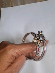 Peacock Bangles Set Of 2