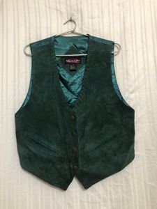 Quarters Green Leather Vest