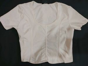 White Corset Tee