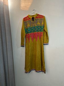 Long Winter Mustard Kurti