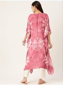 Pink Tie-Dye Beach kaftan dress