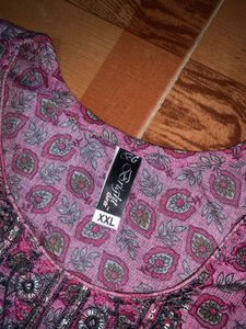 Embroidered Pink Kurta