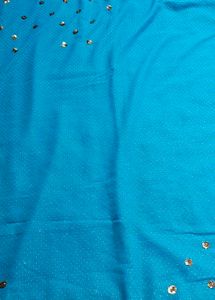 Blue handwork Saree with blouse piece