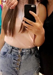 Distressed Denim Shorts