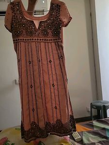 Embroidered Pink Dress