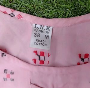 Pink Printed Kurta