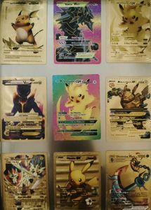 Golden Pokemon Cards, (Pack of 15) + 2