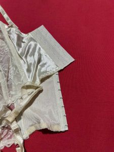 Cream Lace Bustier Corset Set