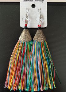 Rainbow Tassel Earrings