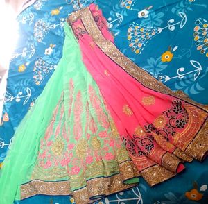 Fancy saree Half and Hal