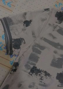 Men’s Grey Printed Polo T-Shirt | Casual &amp; Stylish