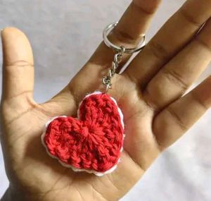 Heart Crochet Keychain