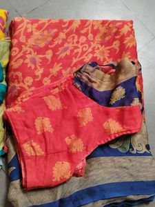 Two Sarees and Blouses Combo