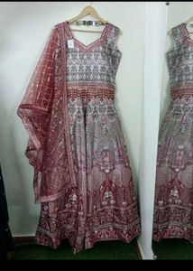 SILK WEDDING GOWN WITH DUPATTA