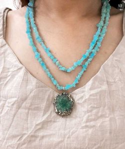 Green Stone Chip Necklace