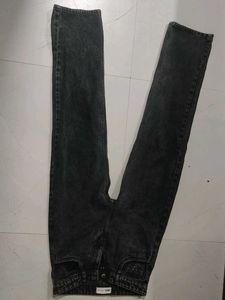 Mango Black Wash Straight Leg Jeans