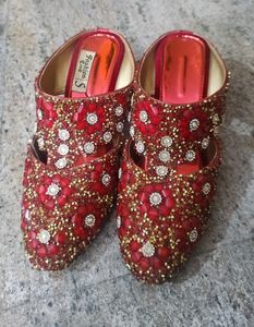 Red Shimmery Heels