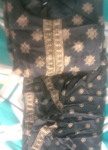 Black Clr Plazo Set