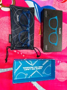 Lenskart Hustlr Ocean Blue Eyewear Premium Blu Cut