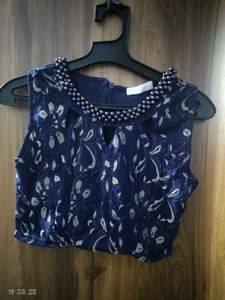 Pearl Beaded Blouse Sleeveless
