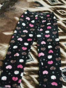 Cute Heart &amp; Cat Print Pajama Pants and hoodie 💕
