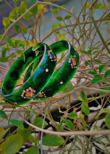 Green Bangles - Set of Two