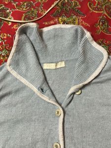 Blue Cardigan Sweater