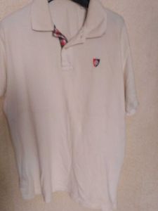 Plus Size  White Polo T-shirt Clearance Sale