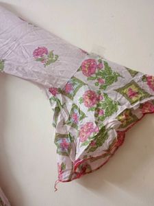 Tiered Pink Floral Print Dress