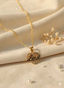🔥BUY2GET 1 FREE🔥Gold 'Love' Heart Necklace