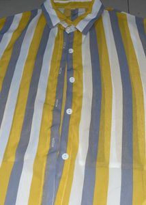 Tie Tshirt In Yellow Gray Colour.