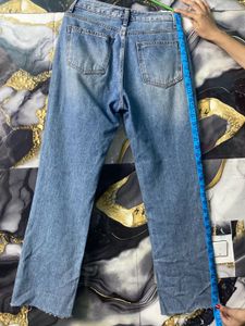Blue Straight Fit Jeans For Women
