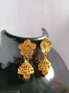 Golden Jhumka Earrings