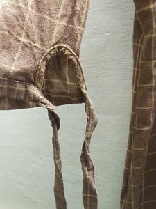 Brown Checked Casual Kurta