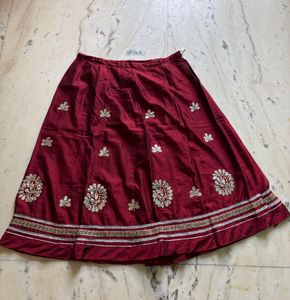 Rajasthan Skirt /Maroon Embroidered Skir