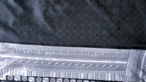 Black &amp; Silver Bird Print Fabric