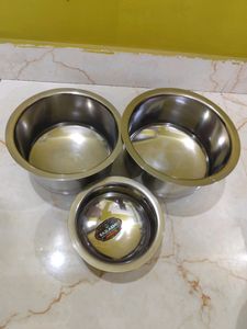 Pack Of 3 Stainless Steel Cookware Set..