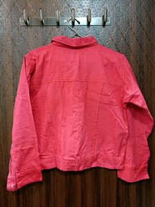 Red Pearl Denim Jacket