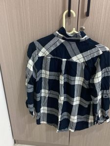Blue &amp; White Plaid Flannel