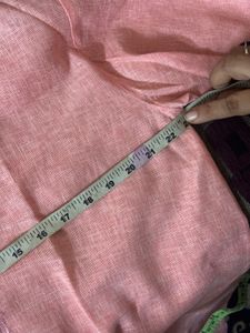 NEW khadi Cotton Peach Self Embroidered Mens Kurta