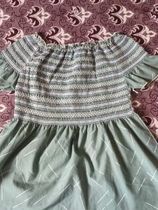Sage Green Smocked Top