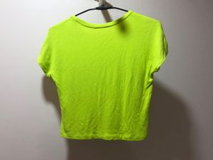 ZARA Neon Green Crop Top