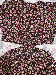 Sassafras Black Floral Dress