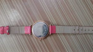 Pink Watch With White Dial